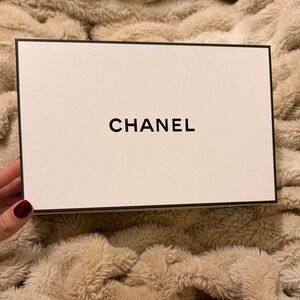 CHANEL Classic White Box with Black Trim